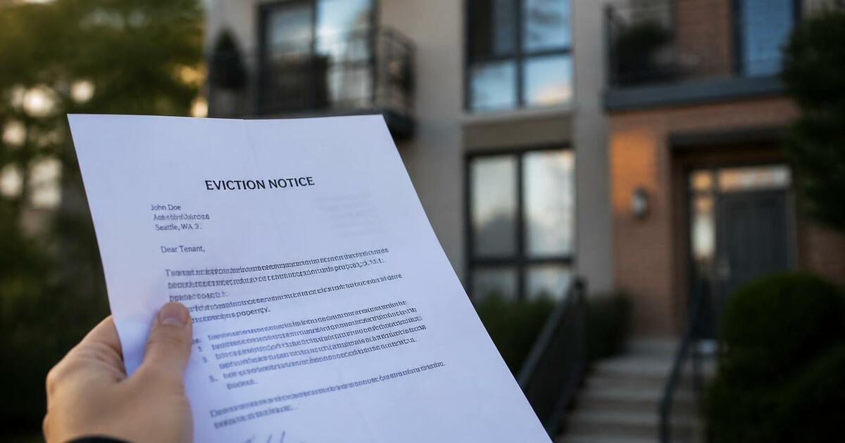 Рука человека держит документ на фоне размытого...